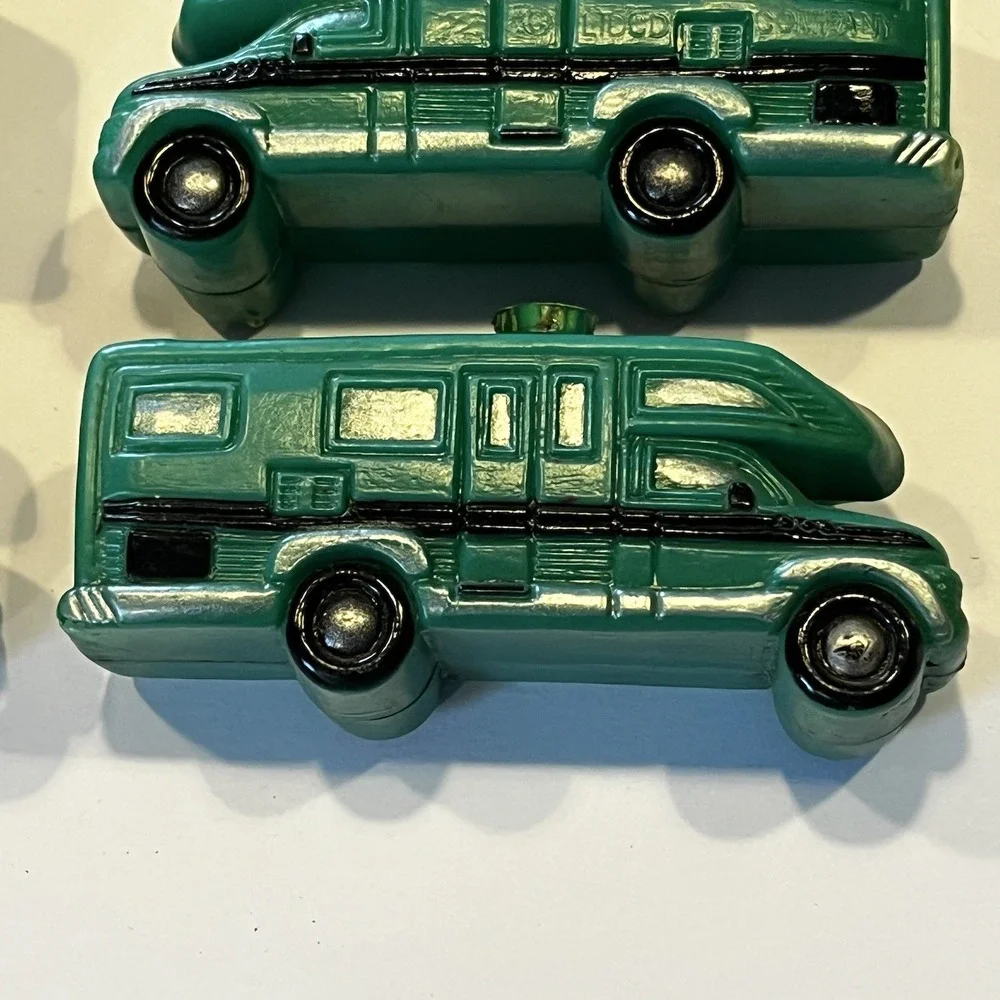 Vintage RV Camper (green) Blow Mold String Lights Covers.  Set of 8 covers only